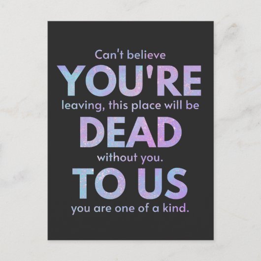 You Are Dead to Us! - R.I.P. Beheer!: Coworker Feestdagenkaart (Voorkant)