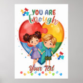 You are Enough custom Autism illustrated poster (Devant)