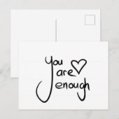 You are enough feestdagenkaart (Voorkant / Achterkant)