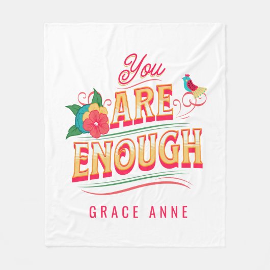 You Are Enough Fleece Deken (Voorkant)