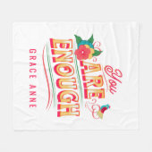 You Are Enough Fleece Deken (Voorkant (Horizontaal))