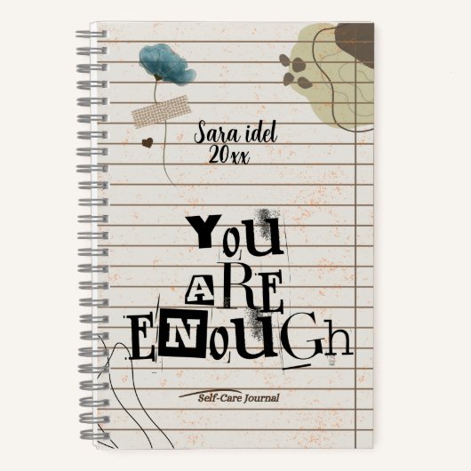 You Are Enough | Motivational Notebook Notitieboek (Voorkant)