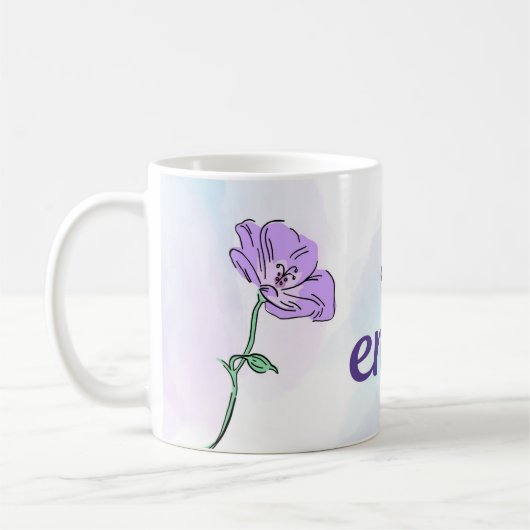 You Are Enough Mug | Minimal Purple Design (Gauche)