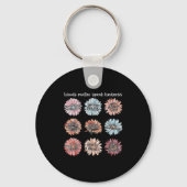 You Are Enough Words Speak Kindness Sitive Daisy  Sleutelhanger (Voorkant)