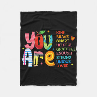 You Are Kind Brave Smart Shirt Fleece Deken