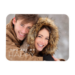 YOU ARE MY HAPPY (bewerkbaar gezegde of kleur) Magneet