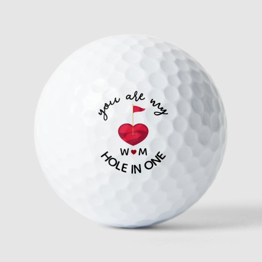 You Are My Hole in One Custom Initialen Romantisch Golfballen (Voorkant)
