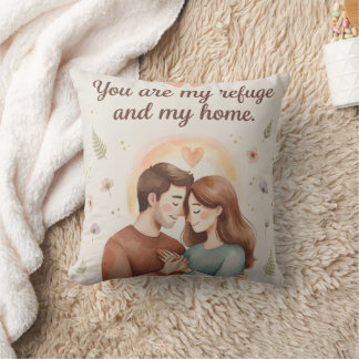 You Are My Refuge And My Home Throw Pillow | Roman Kussen