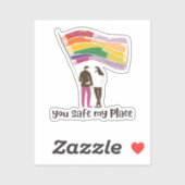 You Are My Safe Place – LGBTQ Pride Love Sticker (Feuille)