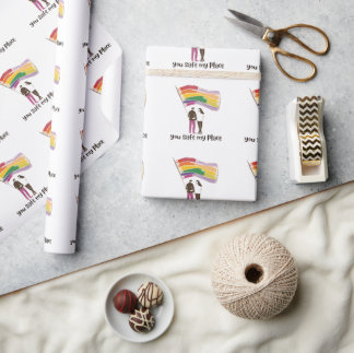 You Are My Safe Place – LGBTQ Pride Love Sticker Cadeaupapier
