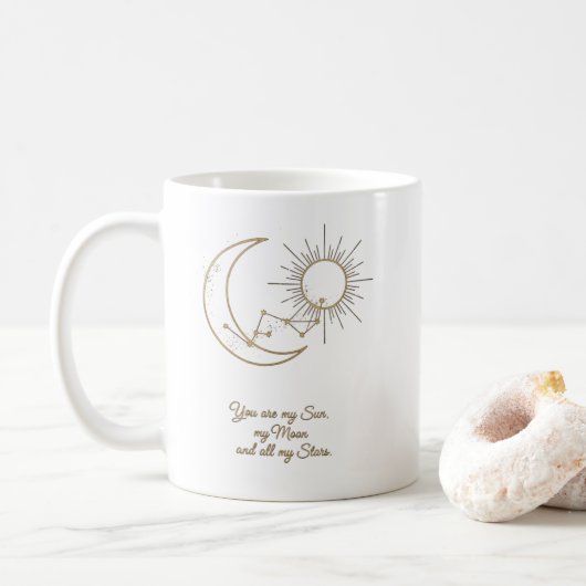 You are my Sun Moon and Stars Mug - Elegant (Avec donut)