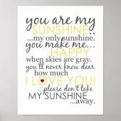 You Are My Sunshine - Blanc - Affiche (Devant)