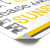 You Are My Sunshine - Blanc & Jaune - Affiche (Coin)