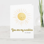 You Are My Sunshine Cute Sun Carte de Voeux Person (Devant)