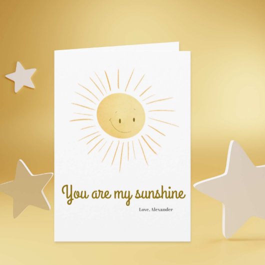 You Are My Sunshine Cute Sun Carte de Voeux Person