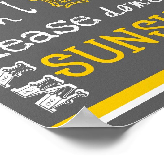 You Are My Sunshine - Gray - Affiche (Coin)