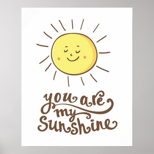 You Are My Sunshine Poster (Voorkant)