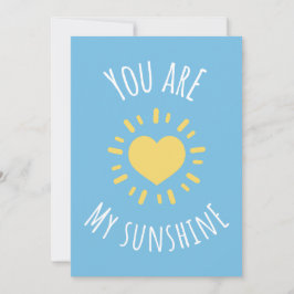 'You Are My Sunshine' Schattige Heart Sun Design Bedankkaart