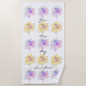 "You are my Sunshine" serviette de plage en vitrai (Devant)