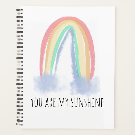 You are my sunshine watercolor painted rainbow (Devant)