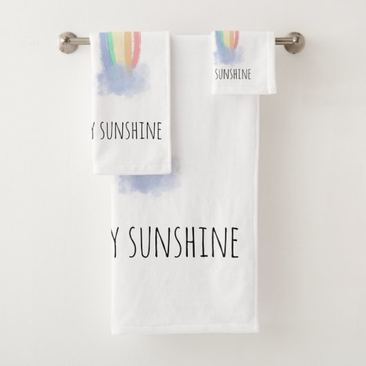 You are my sunshine watercolor painted rainbow (En situation)