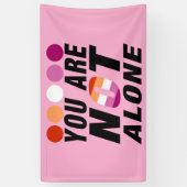 You are not alone | Lesbian Pride  Spandoek (Verticaal)