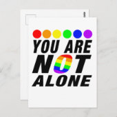 You are not alone | LGBTQ+ Pride carte postale (Devant / Derrière)