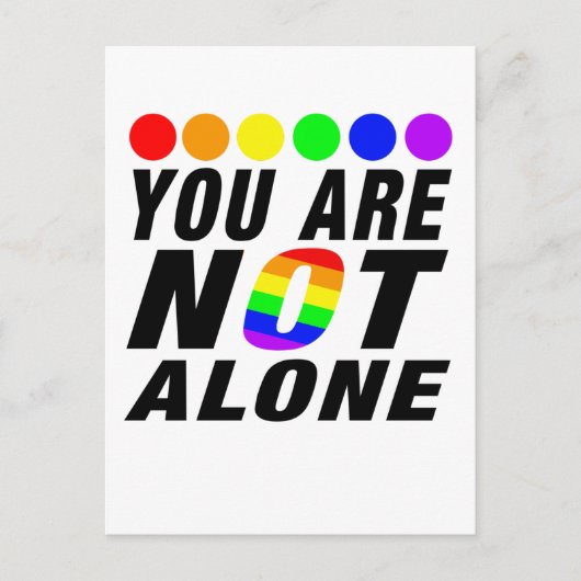 You are not alone | LGBTQ+ Pride carte postale (Devant)