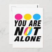  You are not alone  | Pansexual Pride  Briefkaart (Voorkant / Achterkant)