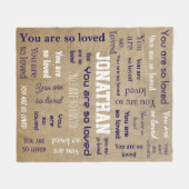 You Are So Loved Blanket Add Your Name  Fleece Deken (Voorkant (Horizontaal))