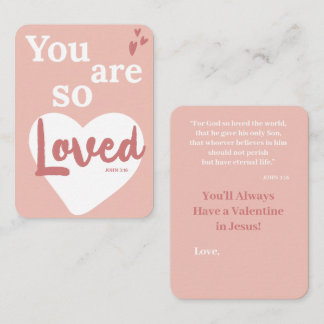 You Are So Loved Christian Valentine's Day Card Informatiekaartje