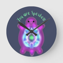 You Are Speshell Turtle Personalized Gift Ronde Klok