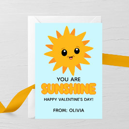 You Are Sunshine Kids Valentine Card Notitiekaartje