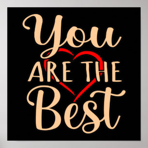 You Are The Best Romantic Valentines Day Couples G Poster