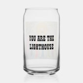 YOU ARE THE LIGHTHOUSE original art Blikvorm Glas (Achterkant)