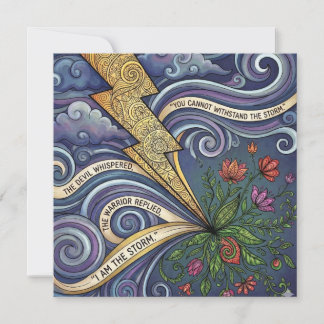 You Are The Storm Empowering Personalized Card Feestdagenkaart