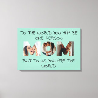 You Are the World - Aangepaste foto MOM Canvas Afd