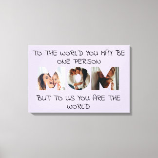 You Are the World - Aangepaste foto MOM Canvas Afd