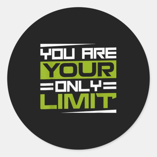 You Are Your Only Limit, Insration And Motivation  Ronde Sticker (Voorkant)