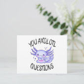 You axolotl questions briefkaart (Staand voorkant)