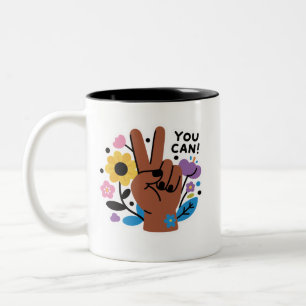 You Can Bloem Vredesteken Twee-Tons Koffie  Tweekleurige Koffiemok
