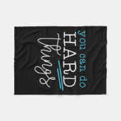 You Can Do Hard Things Insrational Quote Motivatio Fleece Deken (Voorkant (Horizontaal))