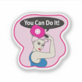 You Can Do It Pickleball (W) Sticker (Voorkant)