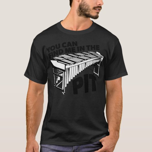 You Can Find Me in the Pit Funny Vibraphone Retro T-shirt (Voorkant)