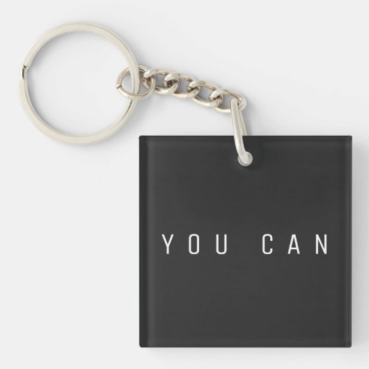 YOU CAN Motivational Acrylic Keychain (voorkant)