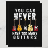 You Can Never Have Too Many Guitars Music Funny Gi (Voorkant / Achterkant)