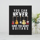 You Can Never Have Too Many Guitars Music Funny Gi (Staand voorkant)
