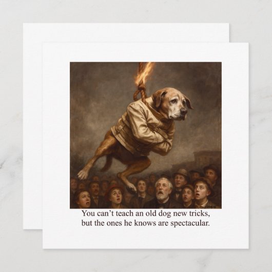 You can’t teach an old dog new tricks kaart (Voorkant / Achterkant)