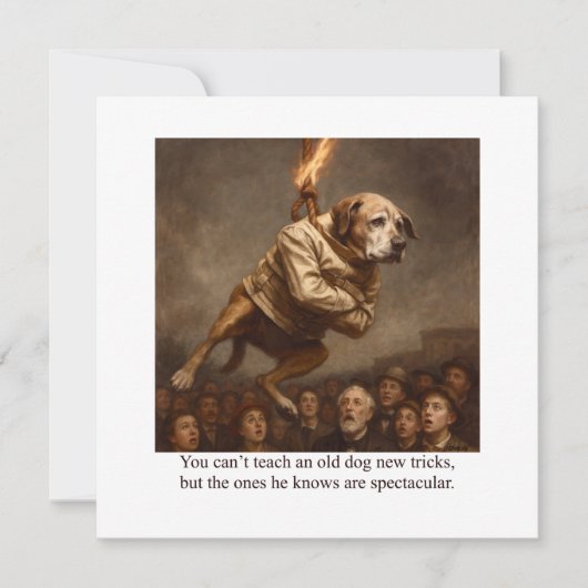 You can’t teach an old dog new tricks kaart (Voorkant)