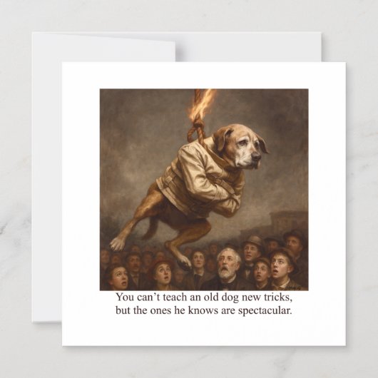 You can’t teach an old dog new tricks magnetische uitnodiging (Voorkant)